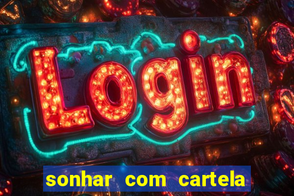 sonhar com cartela de bingo